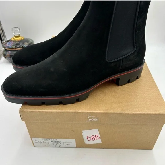 Men’s Christian Louboutin alpinosol Suede Chelsea Boots size 45 made in Italy - Picture 4 of 11